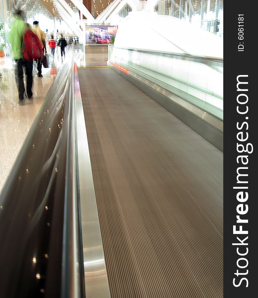 Airline passengers at the airport