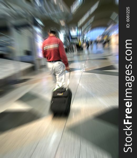 Airline passengers at the airport