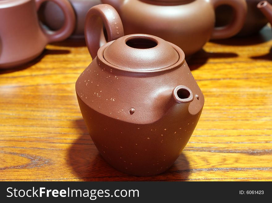 An zisha teapots from China.