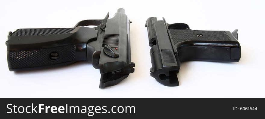 Two black guns
