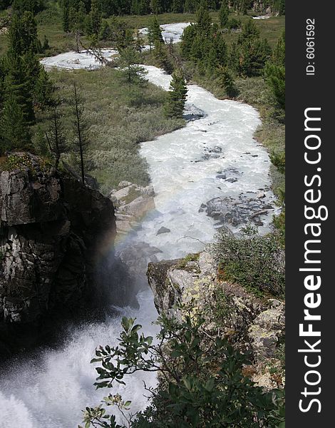 Stream in summer at Altai