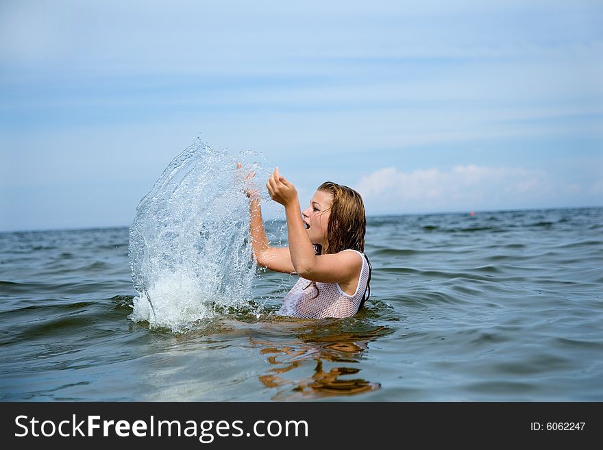 Beautiful Girl Swiming