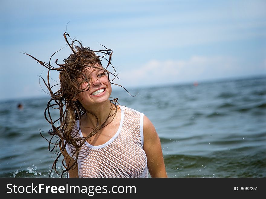 Beautiful Girl Swiming