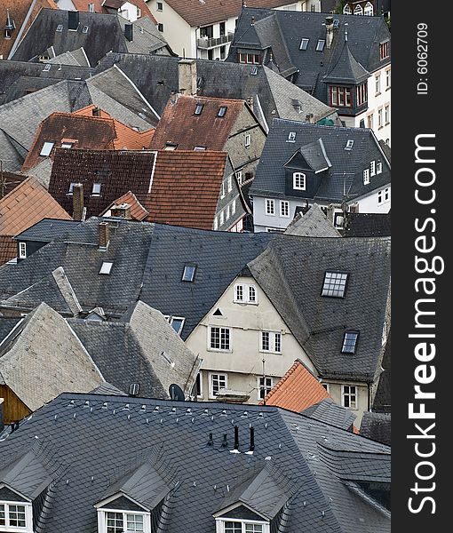 Roof tops of Marburg, germany