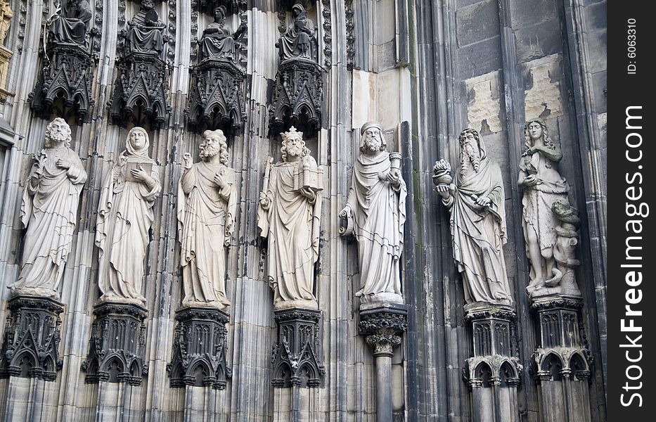 Details of the grand church in Cologne, Germany. Details of the grand church in Cologne, Germany