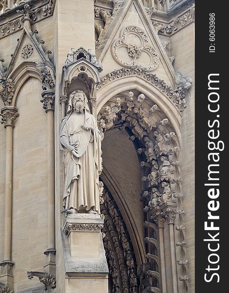 Cathedral St Etienne details located in Metz, France