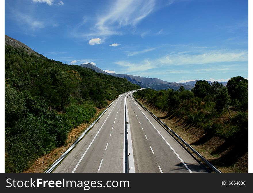 A Highway through the nature