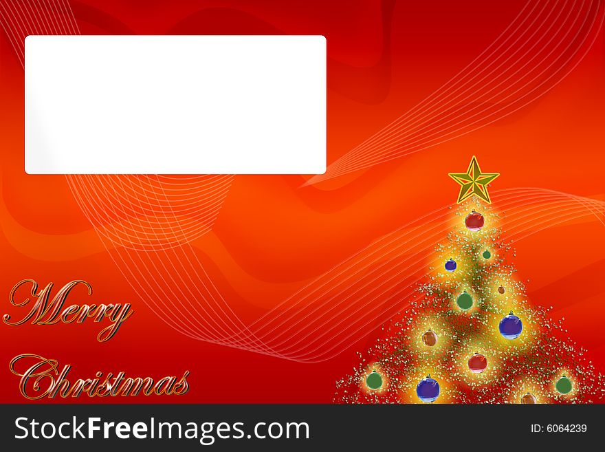 A red postcard for christmas
