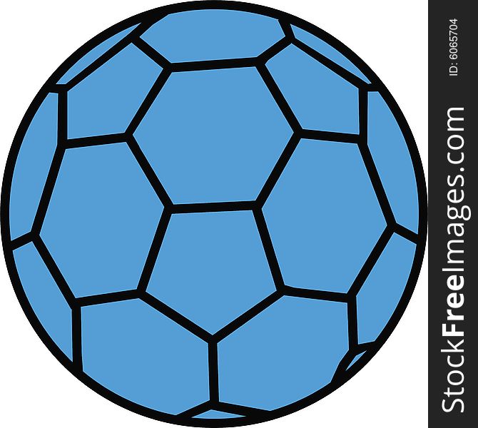 Handball, just the ball, illustration, blue sportsball