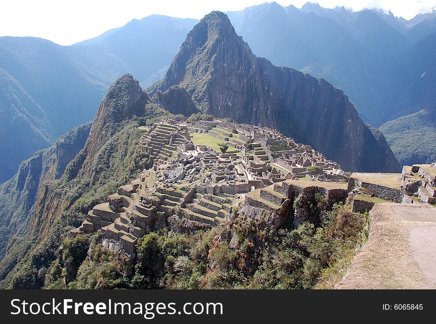 4th of a series of shots of the ruins of machu-picchu peru. 4th of a series of shots of the ruins of machu-picchu peru