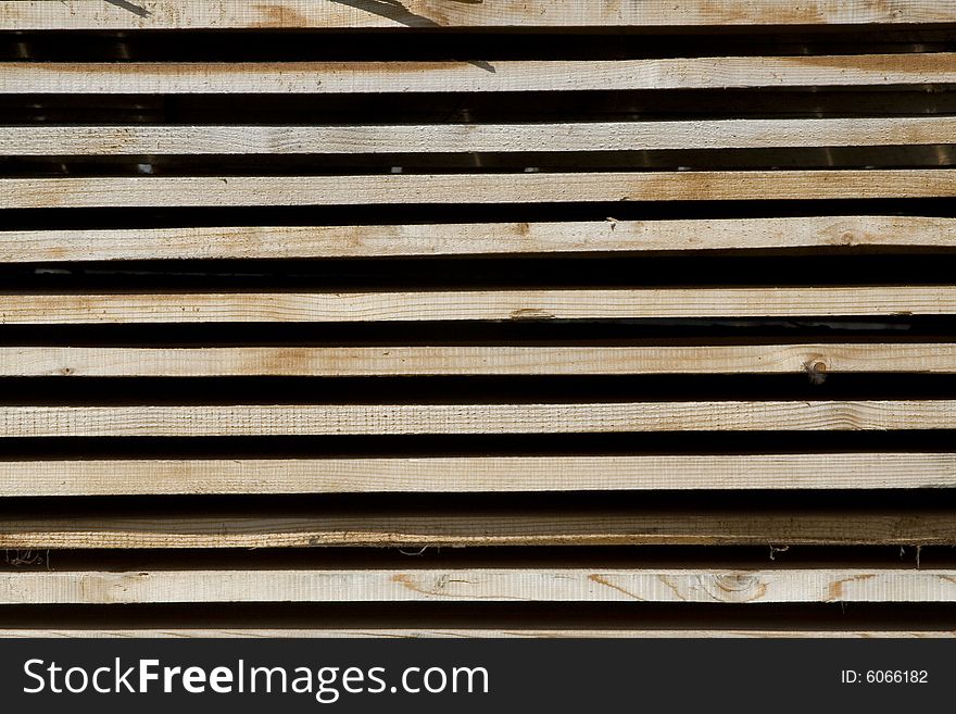 Stack of lumber for background