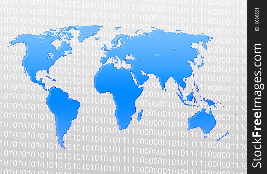 Map of world binary background