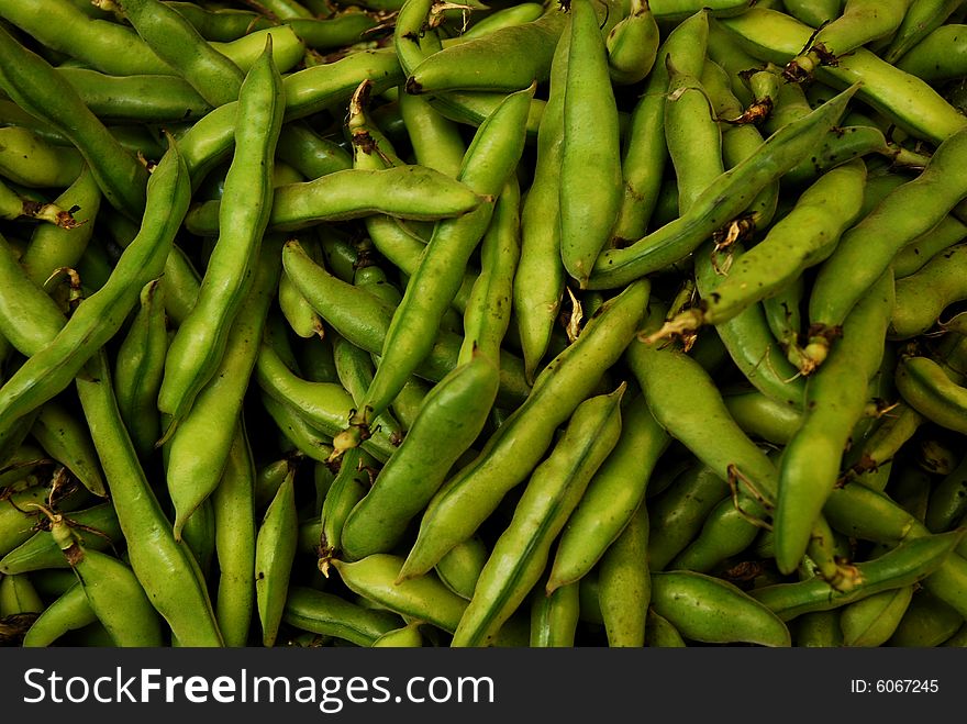 Broad beans  in Istanbul street market. Broad beans  in Istanbul street market