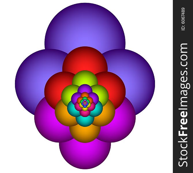 Abstract fractal image resembling the concept of precarious balance