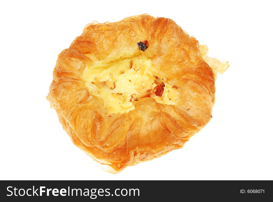 Danish pastry isolated on white