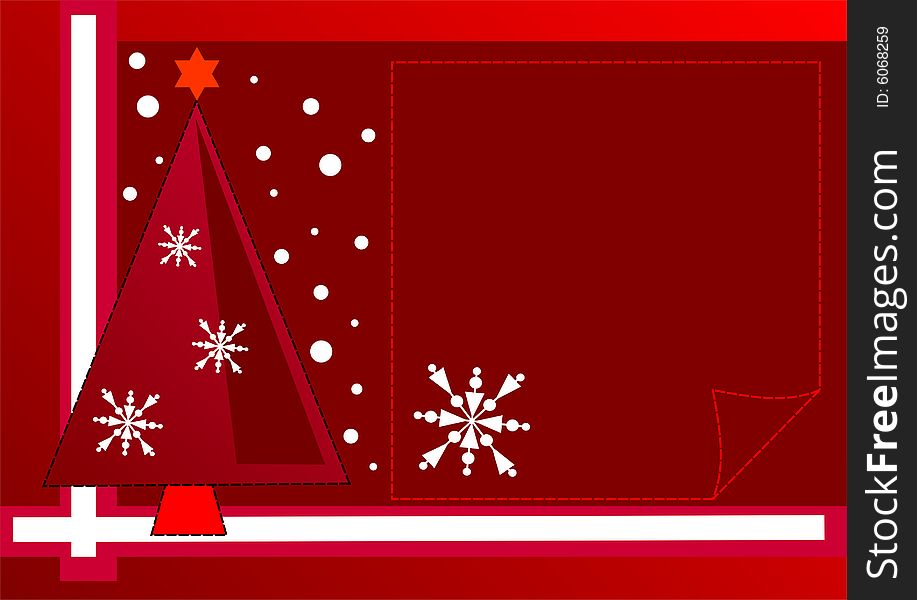 This christmas design in red and white shows a decorative tree with snowflakes / crystals. Can be used as a background too. This christmas design in red and white shows a decorative tree with snowflakes / crystals. Can be used as a background too.