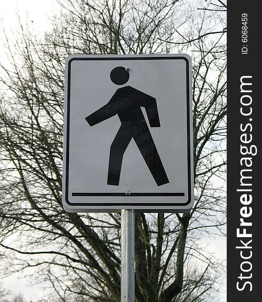 Pedestrian crossing sign