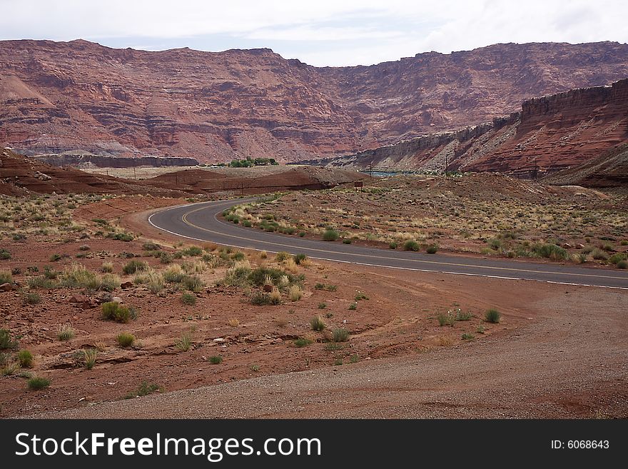 Road through Marble Canyon, Arizona
