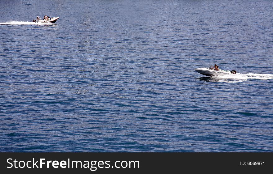 Two speedboat on adriatic sea