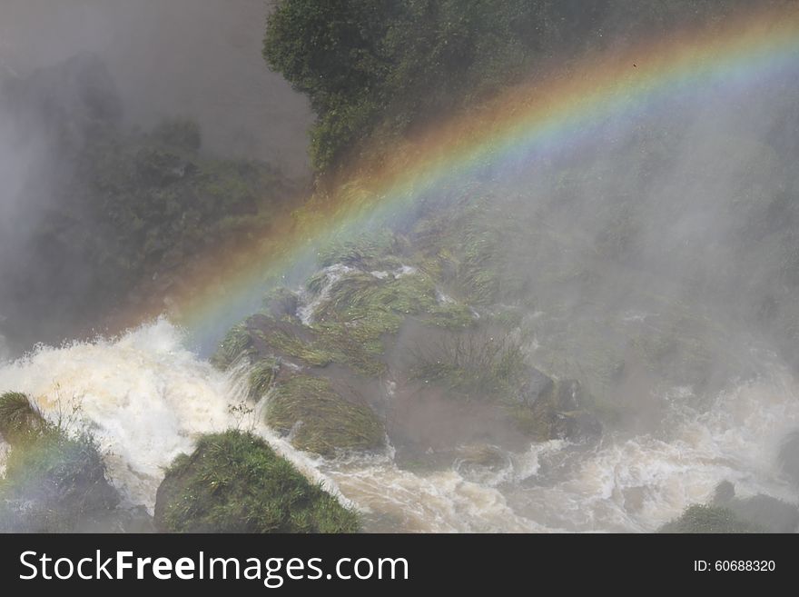 Waterfalls in the park of Iguazu