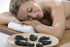 Stone Therapy In Spa Royalty Free Stock Image