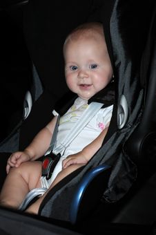 Baby In Car Seat Stock Photography