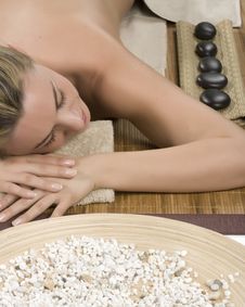 Stone Therapy In Spa Royalty Free Stock Photography Stone Therapy In Spa Royalty Free Stock Photography