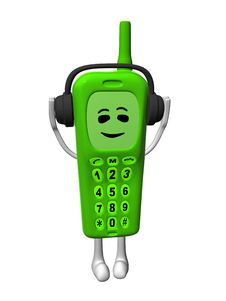 Green Smile Mobile Stock Image Green Smile Mobile Stock Image