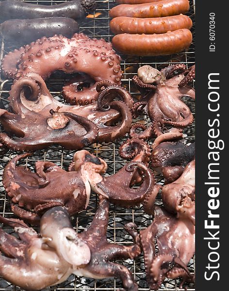 Octopus On The Barbecue