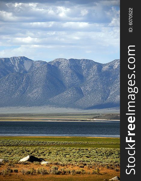 View of lake crowley in california