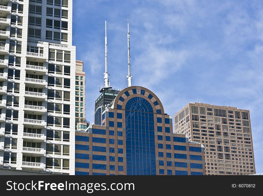 Office and condo buildings in Chicago, IL.