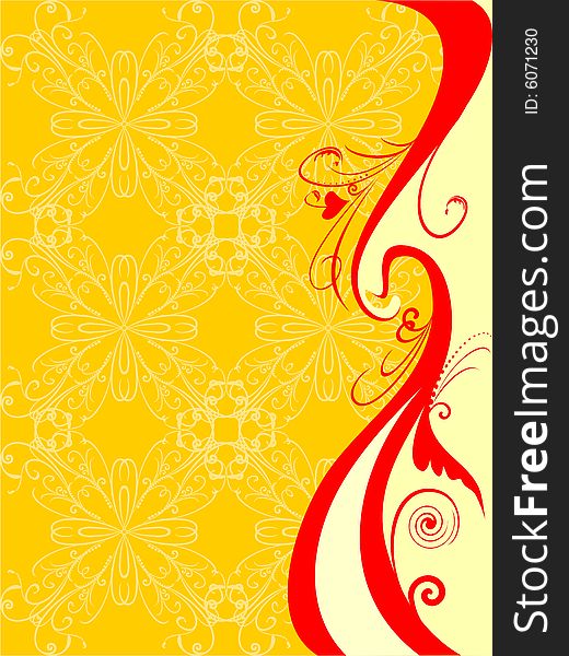 Abstract flower pattern, can used as background, wallpaper, etc. Vector Illustration.