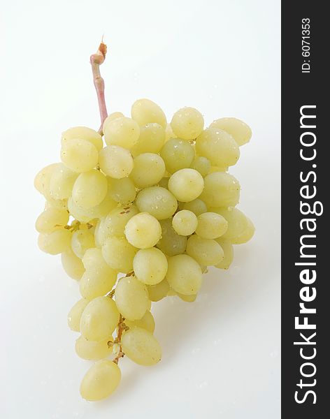 Summer fruits grape isolated by white