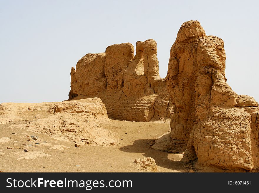 The old castte site of sinkiang china .