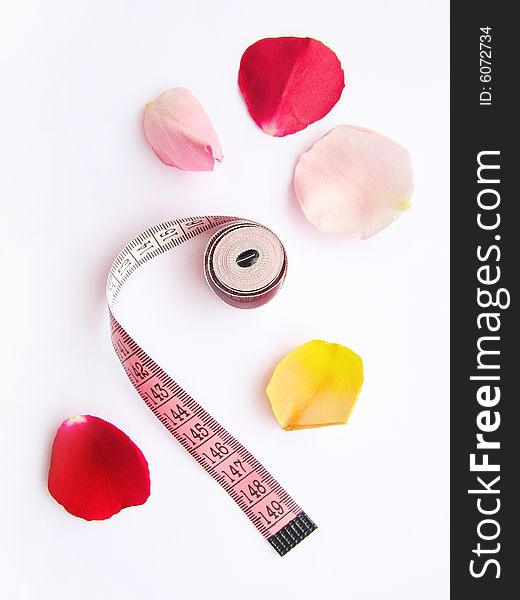 Diet massband petals lose weight health concept