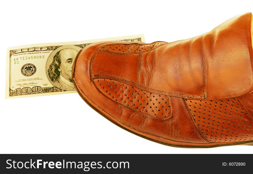 Booties on money - Banknotes of United States of America- dollars. Booties on money - Banknotes of United States of America- dollars.