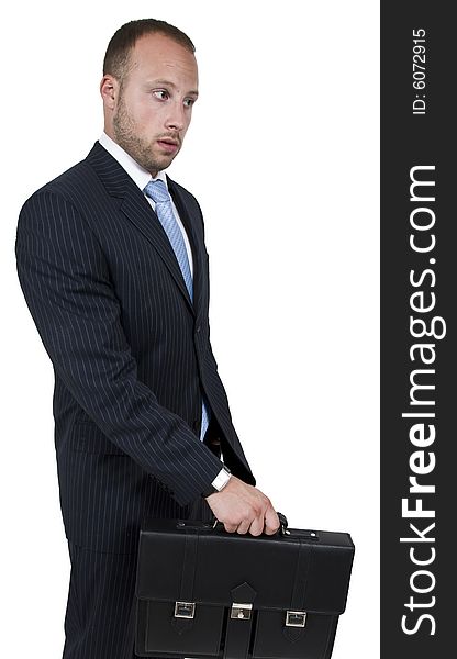 Businessman With Leather Bag