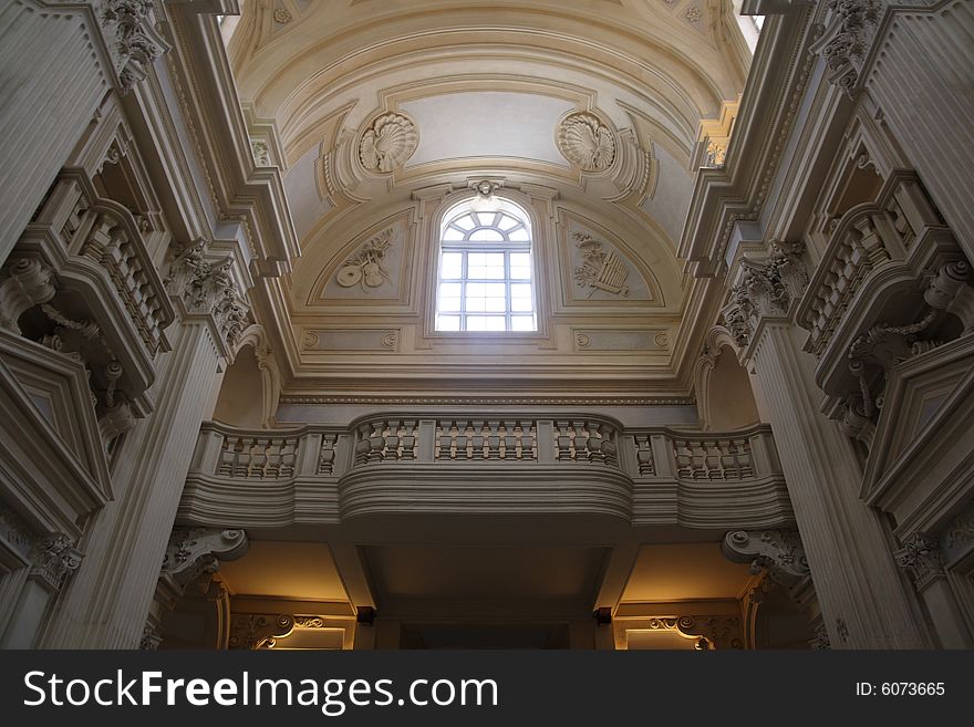 Internal view of Sant'Uberto church in Venaria Reale, Turin. Internal view of Sant'Uberto church in Venaria Reale, Turin