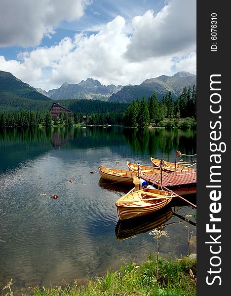 Slovak Lake, a natural lake, Deadwood,
slovak mountains