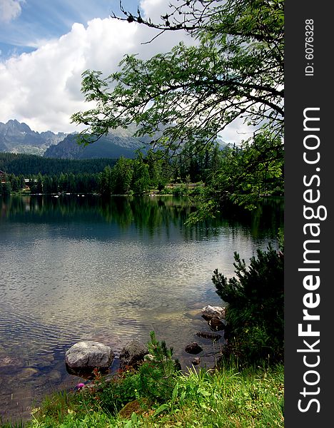 Slovak Lake, a natural lake, Deadwood,
slovak mountains