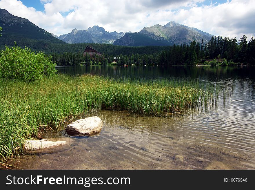 Slovak Lake, a natural lake, Deadwood,
slovak mountains