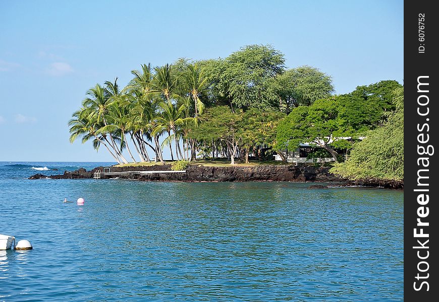 Shoreline of an inlet on the big island. Shoreline of an inlet on the big island