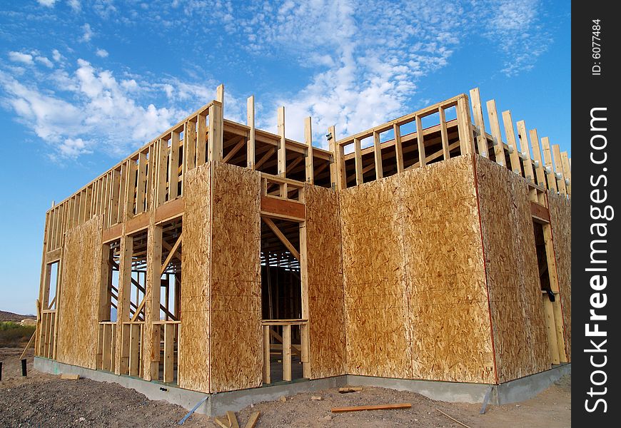 Unfinished building in a construction site. Horizontally framed photo. Unfinished building in a construction site. Horizontally framed photo.