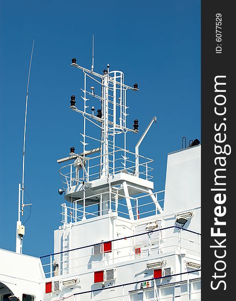 Antenna And Foremast On Ship