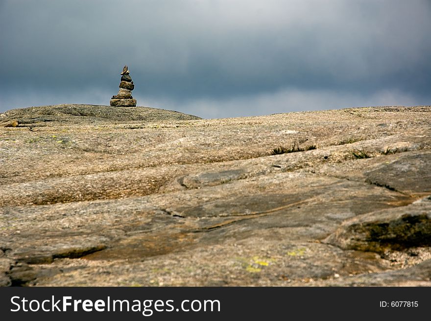 A pyramid made by an unknown stranger high in the Norway mountains. A pyramid made by an unknown stranger high in the Norway mountains.