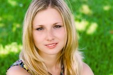 Blond Girl Smiling Royalty Free Stock Photography Blond Girl Smiling Royalty Free Stock Photography