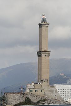 Genoa Lighthouse Stock Photo
