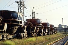 Train Shunting In Steelworks With Smokestacks Stock Image Train Shunting In Steelworks With Smokestacks Stock Image