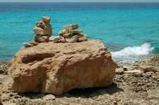 Pile Of Stones On Sea Stock Photography Pile Of Stones On Sea Stock Photography