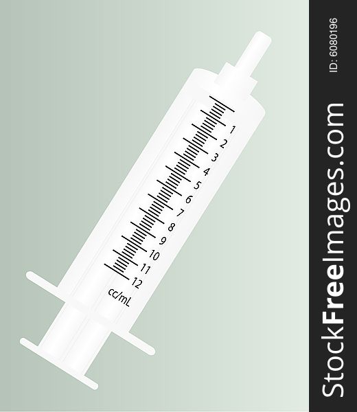 Medical syringe vector illustration picture.